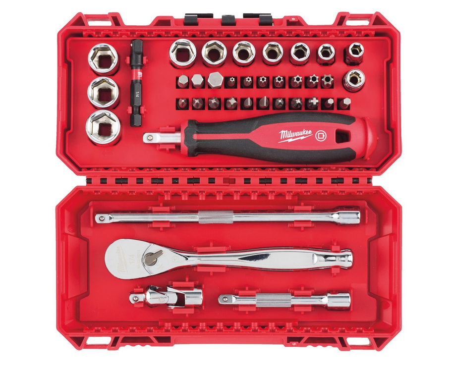 Milwaukee Ratschen standard Steckschlüsseleinsätze Hametrisch, 38-teilig Milwaukee Ratschen standard Steckschlüsseleinsätze Hametrisch, 38-teilig