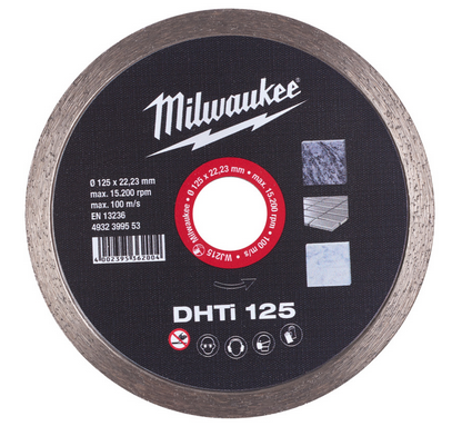 Milwaukee Diamanttrennscheibe DHTi 125 mm Keramik u. Naturstein, geschlossen