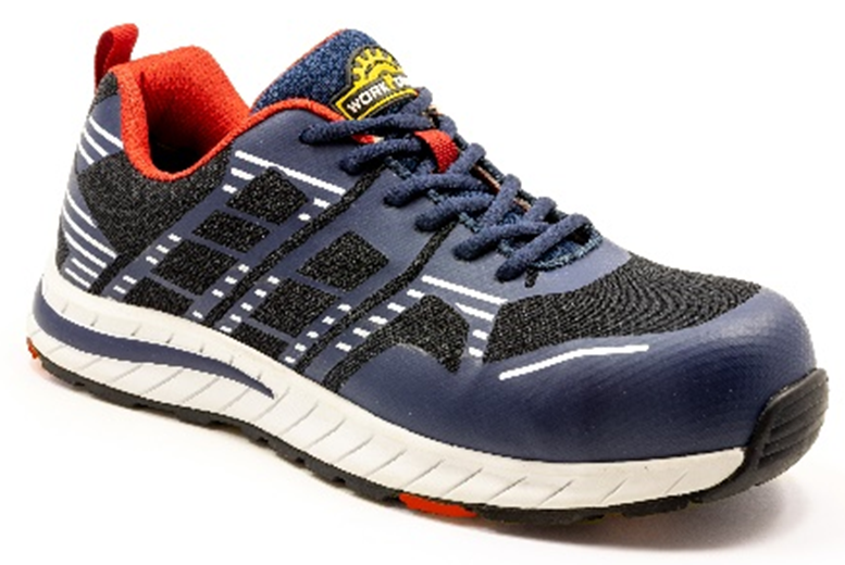 1 Sicherheitshalbschuh S1 Jersey blau/rot