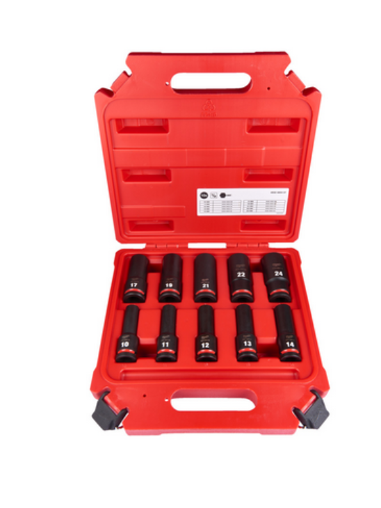 Milwaukee Schlagnuss Set 10 TLG. + Cap