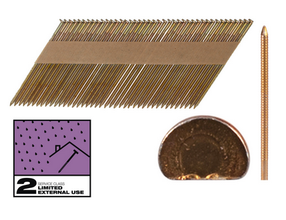 Milwaukee D-Kopf-Nägel für M18FFN 7,4 x 3,1 mm, Ringschaft verzinkt, 34°