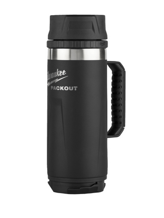 MilwaukeePACKOUT Isolierbecher mit Griff 530 ml mit Trinkdeckel, schwarz