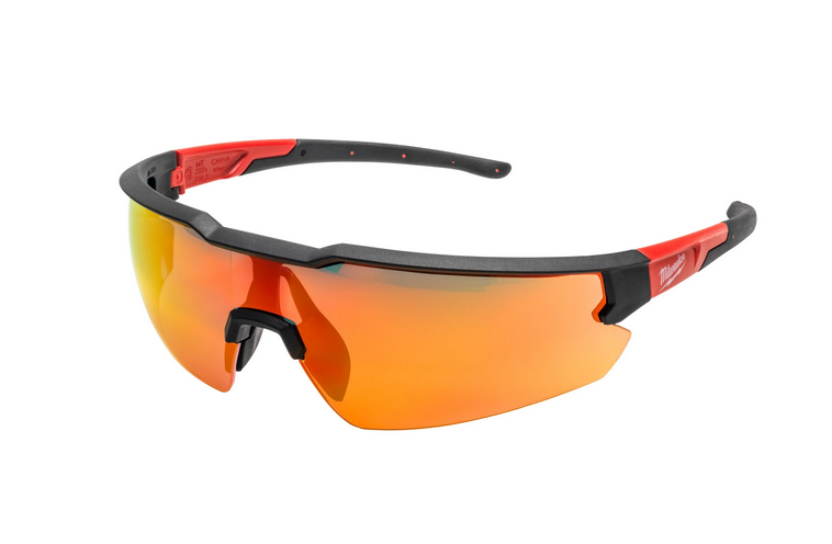 Milwaukee Schutzbrille kratzfest rot verspiegelt