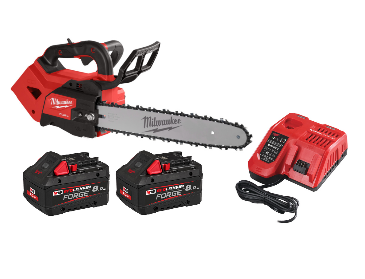 Milwaukee M18 FTHCHS35-802 AKKU-TOP-HANDLE-KETTENSÄGE mit M18 FORGE AKKUS 8.0 Ah
