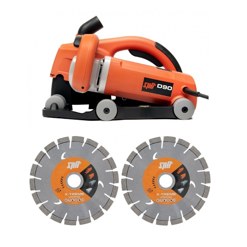 Spit Diamant-Schlitzsäge D90 + 2 Scheiben X-treme Universal Spit Diamant-Schlitzsäge D90 + 2 Scheiben X-treme Universal