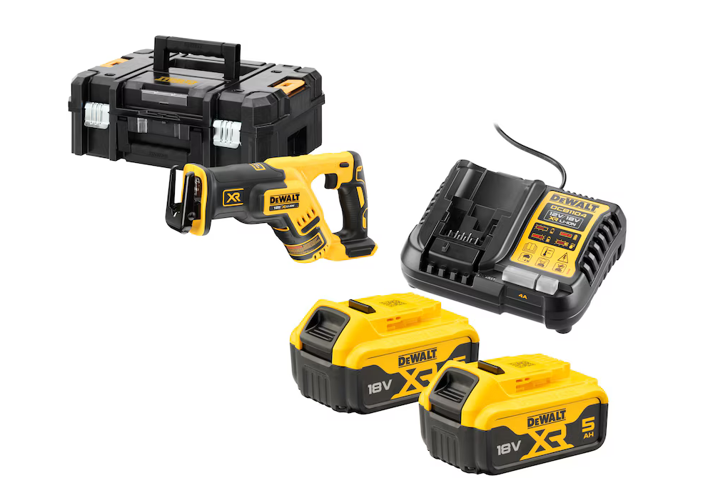 DeWalt Saebelsaege DCS367P2-QW Set mit Ladegerät und Akkus