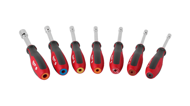 Milwaukee Steckschlüssel mit Griff und Durchgangsloch Set 7-teilig Milwaukee Steckschlüssel mit Griff und Durchgangsloch Set 7-teilig