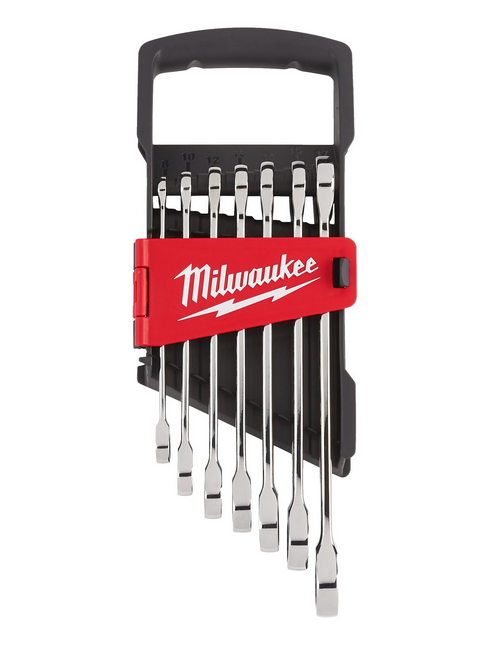 Milwaukee MAX BITE Ratschen-Ringmaulschlüsselsatz 7-teilig metrisch