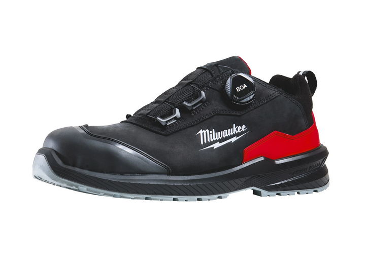 Milwaukee FLEXTRED S3S Sicherheits-Halbschuh BOA Leder schwarz Größe 36 - 48