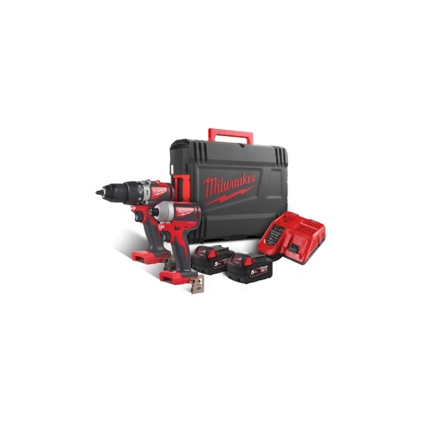 Milwaukee M18BLPP2A2-502X M18 Geräteset Best. aus 1x Schlagschrauber und 1x Schlagbohrschrauber