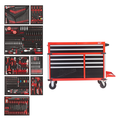 Milwaukee 46? / 117 cm TOOLGUARD Werkstattwagen 501-teilig, rot