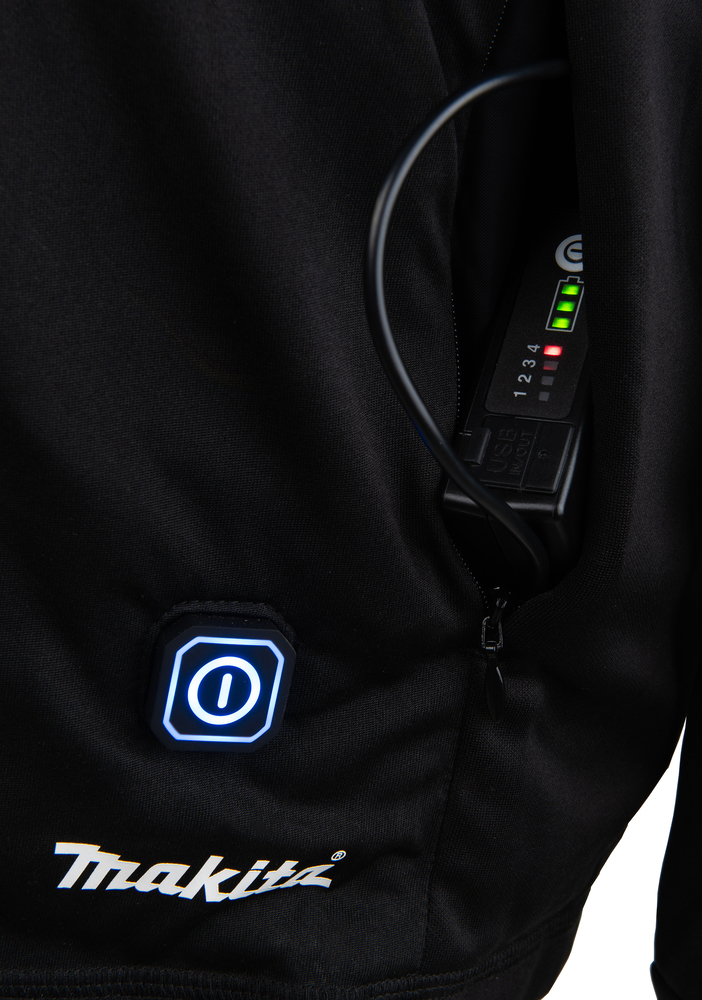 Makita Akku-Thermoshirt Gr. M 12V max. - 18V Heizzonen 4 Stk., regelbare Stufen 3 Stk., Laufzei