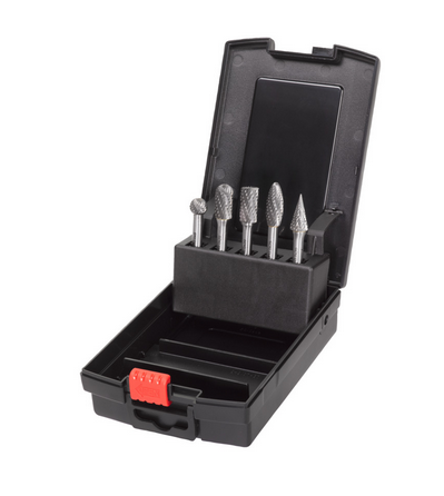 Milwaukee HM-Fräser-Set für Geradschleifer 5-tlg. Kassette 6 mm Schaft