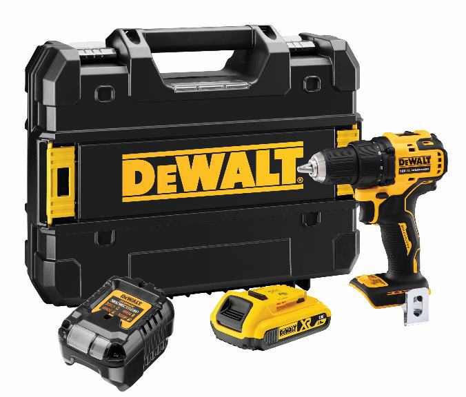 Dewalt Akku Bohrschrauber 18V, 2Ah Akku DCD708D1T-QW inkl. Ladegerät , T-STAK Box