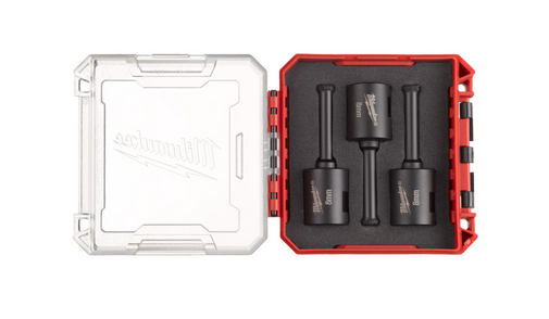 Milwaukee Diamantbohrer DIAMOND MAX M14 Set 3 x 8 mm in PACKOUT kompatibler Box