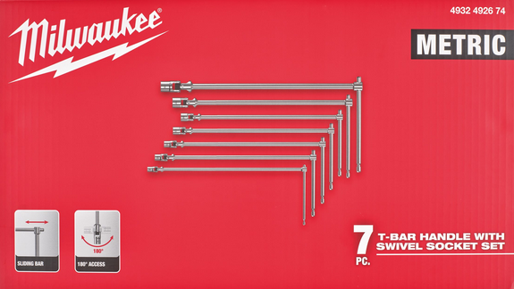 Milwaukee T-Gelenkschlüssel Set 7-teilig 