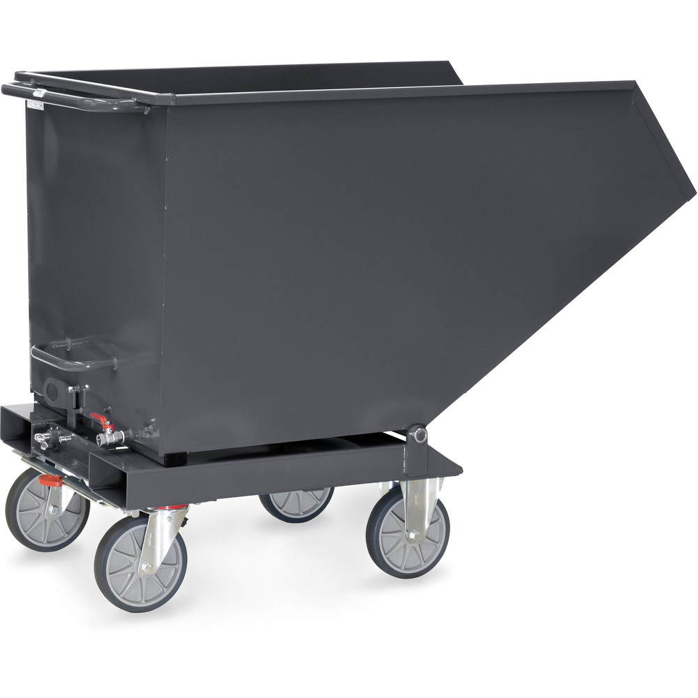 Fetra Muldenkipper 4703A-7016 mit ABLASSHAHN Kastenmaße 1.321 x 794 x 735 mm