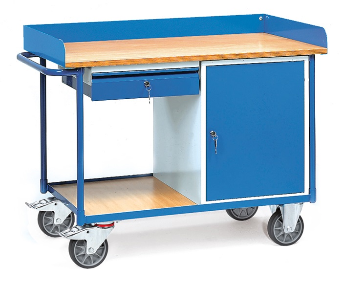 Fetra Werkstattwagen mit Arbeitsplatten, einer Schublade und einer Ladefläche von 1.120 x 650mm 2436