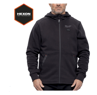 Milwaukee M12 HHBL5-0 (S) 12 V Akku-Heiz-Kapuzenpullover Herren schwarz, ohn