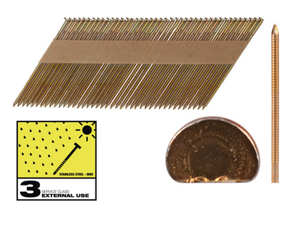 Milwaukee D-Kopf-Nägel für M18FFN 7,4 x 2,8 mm, Ringschaft feuerverzinkt, 34°