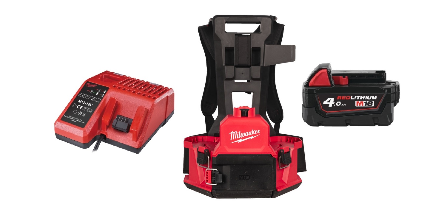 Milwaukee M18BPFPH-401 Akku-Rucksack-Sprühgerät - Basisgerät Milwaukee M18BPFPH-401 Akku-Rucksack-Sprühgerät - Basisgerät