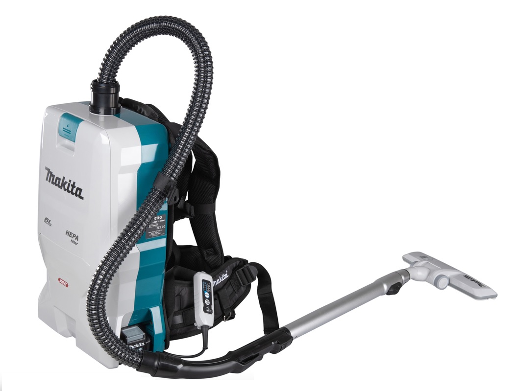 Makita Akku-Rucksackstaubsauger 40V max. (ohne Luftvolumen 2,4 m³/min, max. Unterdruck 200 mbar