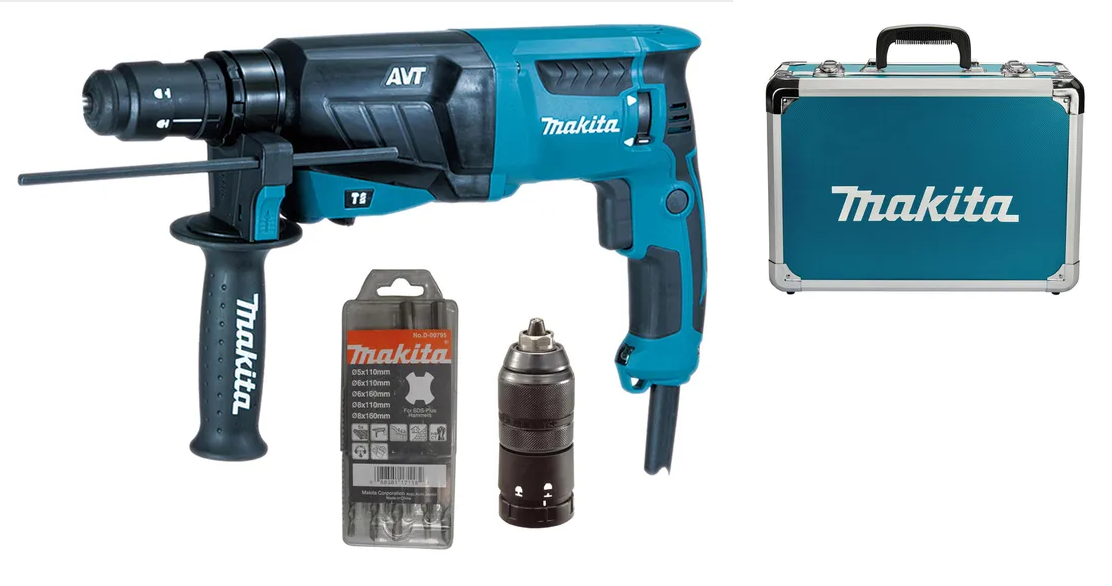 Makita Bohrhammer HR2631FT13, 26mm im Alukoffer , mit Basecap