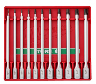 Milwaukee Bit-Steckschlüsseleinsatz 1/4" und 3/8" 11-teilig