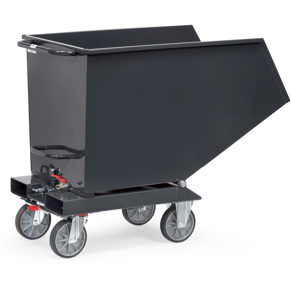 Fetra Muldenkipper 4702A-7016 mit ABLASSHAHN Kastenmaße 1.214 x 669 x 708 mm