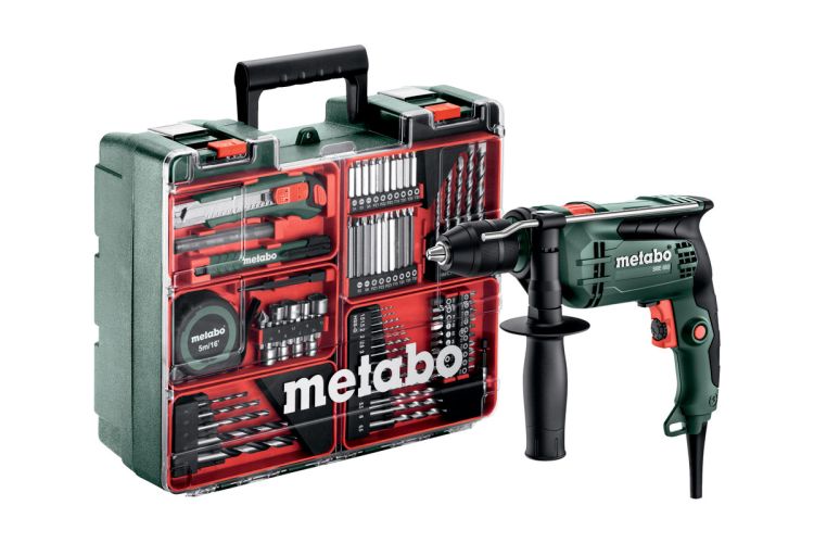 Metabo Schlagbohrmaschine SBE 650 Set (600742870); Mobile Werkstatt; Kunststoffkoffer