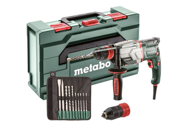 Metabo Multihammer UHE 2660-2 Quick Set (600697510); mit SDS-plus-Bohrer-/Meißelsatz (10-tlg.); meta