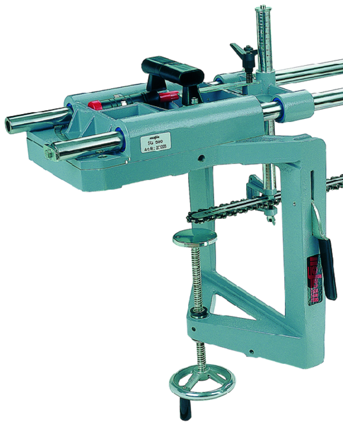 Mafell Spanneinrichtung maximale Spannbreite 300 mm (Abb. Spannvorrichtung an SG 400 montiert) 