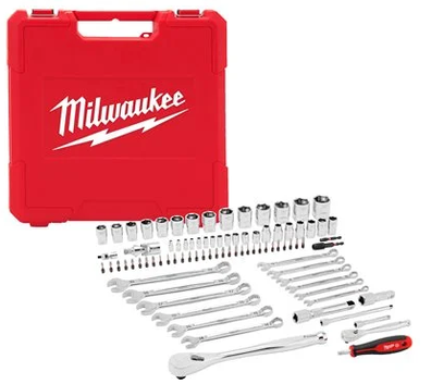 Milwaukee Ratschen-, Steckschlüsselset 1/4" & 1/2", 87-teilig, im Koffer