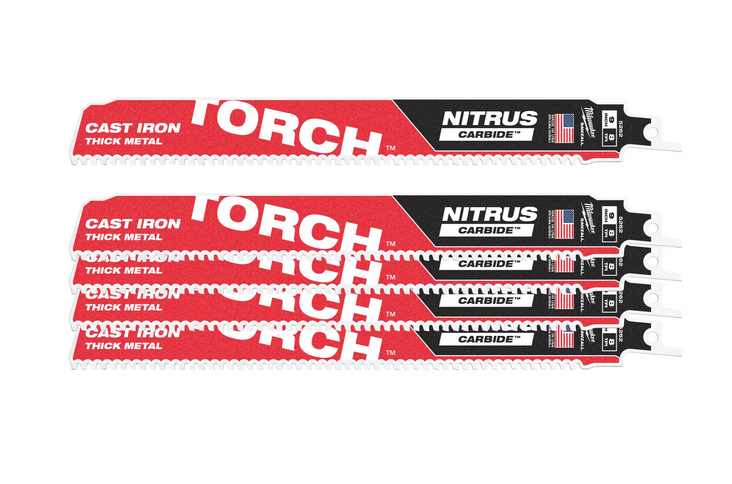 Milwaukee Säbelsägeblatt Metall THE TORCH NITRUS HM-bestückt 230 x 3,2 mm (8 TPI)