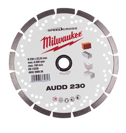 Milwaukee Speedcross Diamanttrennscheibe AUDD für abrasive Materialien 230 mm