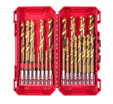 Milwaukee SHOCKWAVE Metallbohrer HSS-G RED 25-teiliges Set in PACKOUT kompatibler Kassette