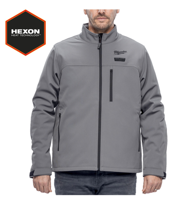 Milwaukee M12 HJGR6-0 12 V Akku-Heiz-Jacke Herren grau, ohne Akku u. Lad