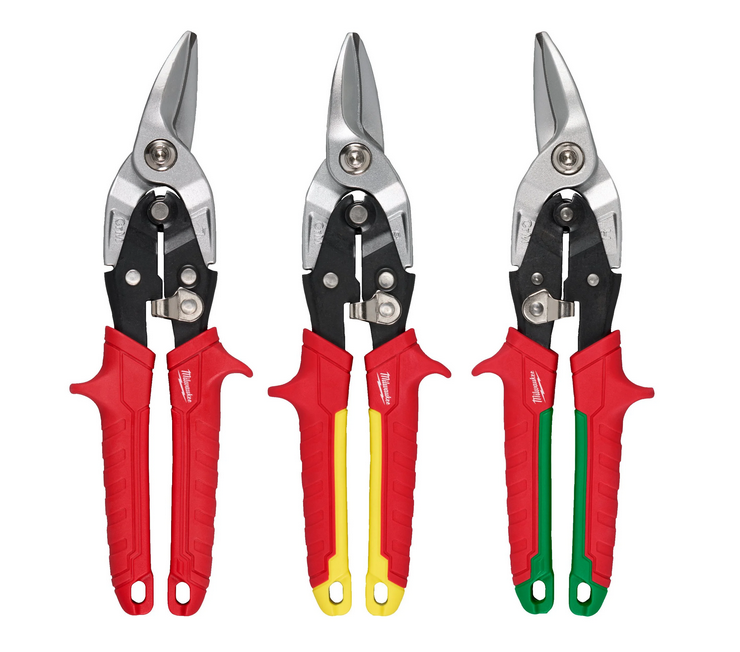 Milwaukee Blechscheren-Set gerade 3-teilig