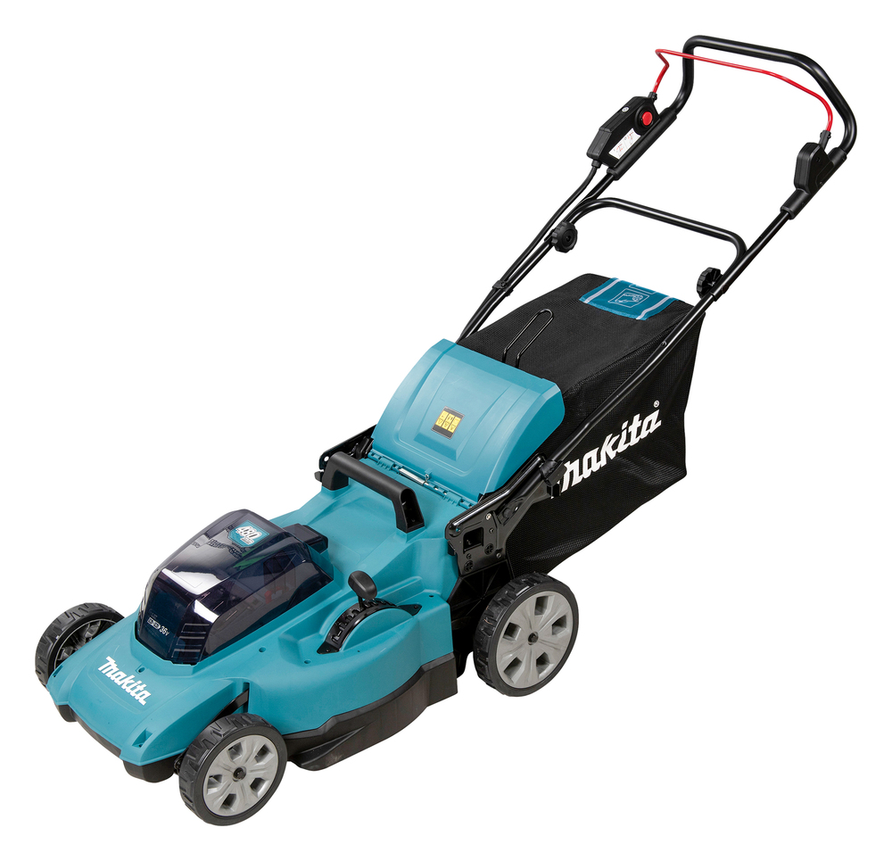 Makita Akku-Rasenmäher 2x18V (ohne Ladeg/Akkus) Schnitthöhenverstellung 8 , Schnittbreite 48 cm,