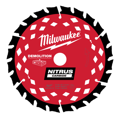 Milwaukee Kreissägeblatt Nitrus für Handkreissägen 165/20 mm Z24 Wechselzahn 1,6 mm Blattstärke