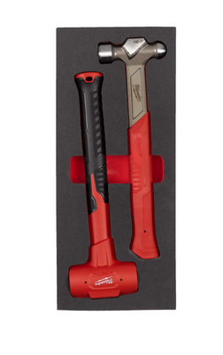 Milwaukee Englischer Schlosser- und Schonhammer 2-teilige Einlage für Werkstattwagen 78 cm
