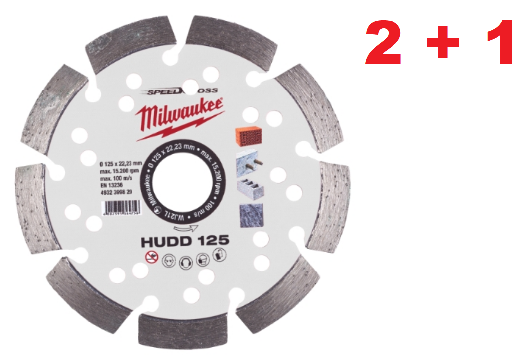 Milwaukee Speedcros Diamanttrennscheibe HUDD 125mm für harte Materialien