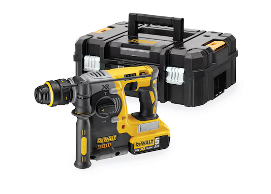 Dewalt Akku-Kombihammer DCH274P2T 18,0V 5,0Ah SDS-Plus inkl. 13mm Schnellspannbohrfutter
