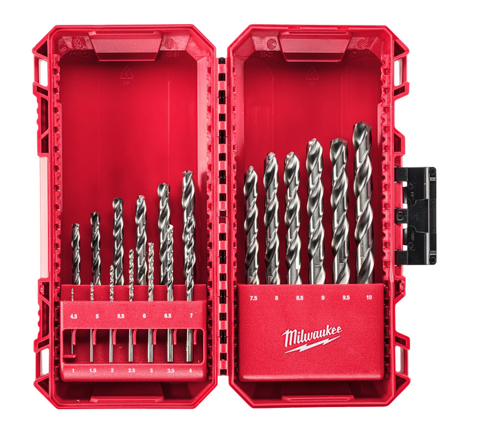 Milwaukee HSS-G THUNDERWEB Metallbohrer 19-tlg. Set in PACKOUT kompatibler Kassette