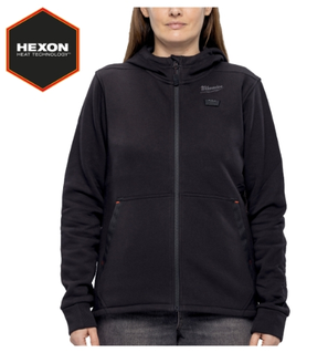 Milwaukee M12 HHLBL5-0 (XS) 12 V Akku-Heiz-Kapuzenpullover Damen schwarz, ohne