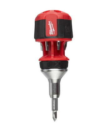 Milwaukee Schrauberdreher mit Ratschenfunktion inkl. 7 Bits PH/PZ/TX/SL Stubby Milwaukee Schrauberdreher mit Ratschenfunktion inkl. 7 Bits PH/PZ/TX/SL Stubby