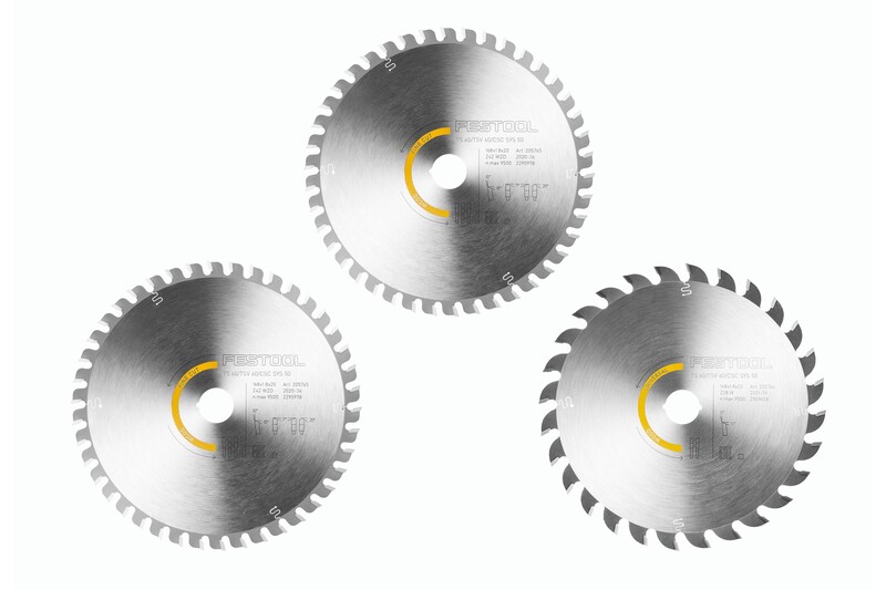 Festool Kreissägeblatt-Set KSB-SORT/3 W 168x1,8 