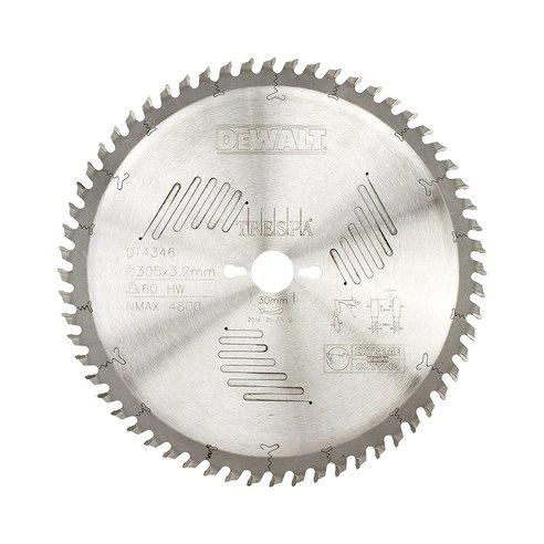 DeWalt Kreissägeblatt DT4346 für Stationärsägen  305mm X 30mm 60 Zahn TRESPA