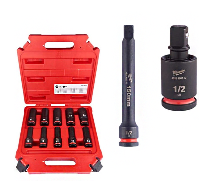 Milwaukee SHOCKWAVE 1/2" Schlagnuss-Set 12-teilig Milwaukee SHOCKWAVE 1/2" Schlagnuss-Set 12-teilig