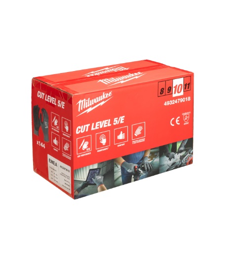 Milwaukee Schnittschutzhandschuhe Klasse 5/E Größe 10 (XL) 144er Pack Milwaukee Schnittschutzhandschuhe Klasse 5/E Größe 10 (XL) 144er Pack